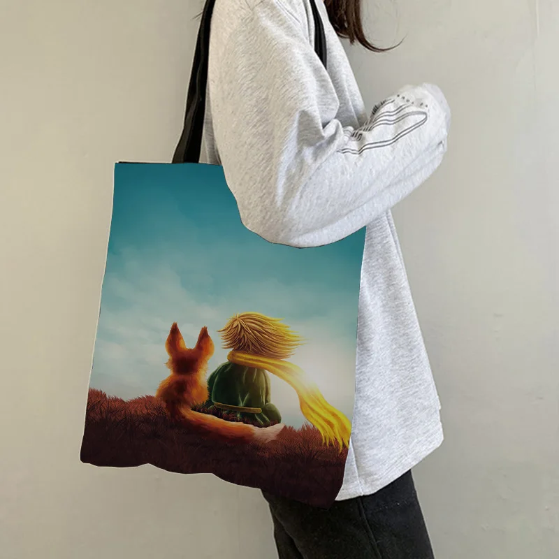 Модная женская сумка-тоут Little Prince милая мультяшная Экологически чистая Складная