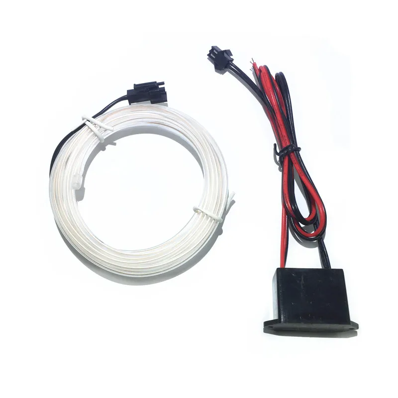 Лидер продаж привлекательных DC 12V 2 3mm юбка EL провода 5 м Orange односторонний