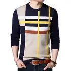 Новинка 2021, модный брендовый свитер для мужчин, пуловер с круглым вырезом, Облегающие джемперы, вязаные шерстяные Джемперы, зимняя повседневная мужская одежда в Корейском стиле