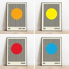 Saturn, абстрактная Линия искусства, планеты, красочный дизайн, дизайн плаката, домашний декор, Украшение стен искусство