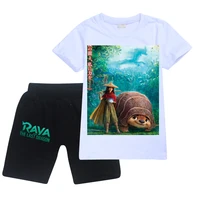 raya and the last dragon baby boys cotton clothes girls short sleeve t shirt short sleeve pants sets outfits kids clothes 2021