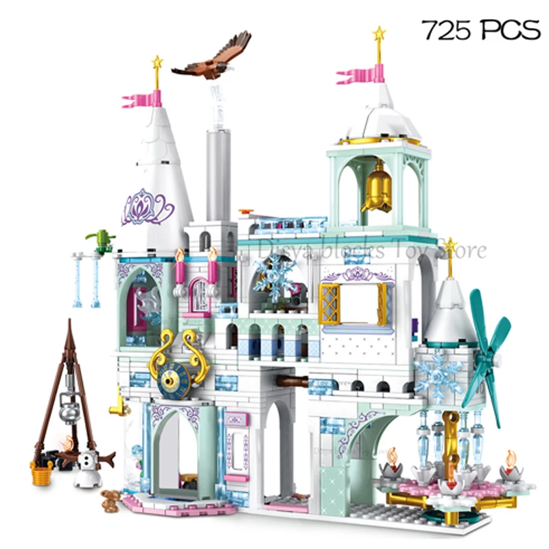 Новая модель Ледяного Замка принцессы из серии Disney строительный блок