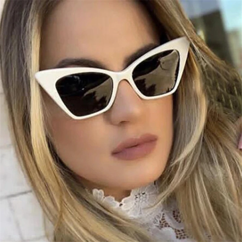 

2021 Cat eye Sunglasses Women Brand Design Vintage Lady Sunglass Black okulary Sun glasses UV400 lunette soleil femme