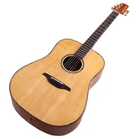 western guitar acoustic guitar 41 inch full solid sapele wood 6 string folk guitar full size design with mother of pearl