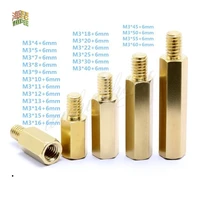 thread m3l6mm 20 or 50pcs hex brass standoff spacer screw pillar pcb computer pc motherboard female male standoff spacer