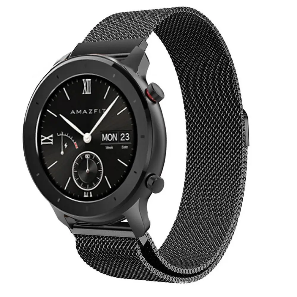 Магнитный ремешок для Huami Amazfit GTR 42 мм браслет из нержавеющей стали BIP 20 мм|Ремешки