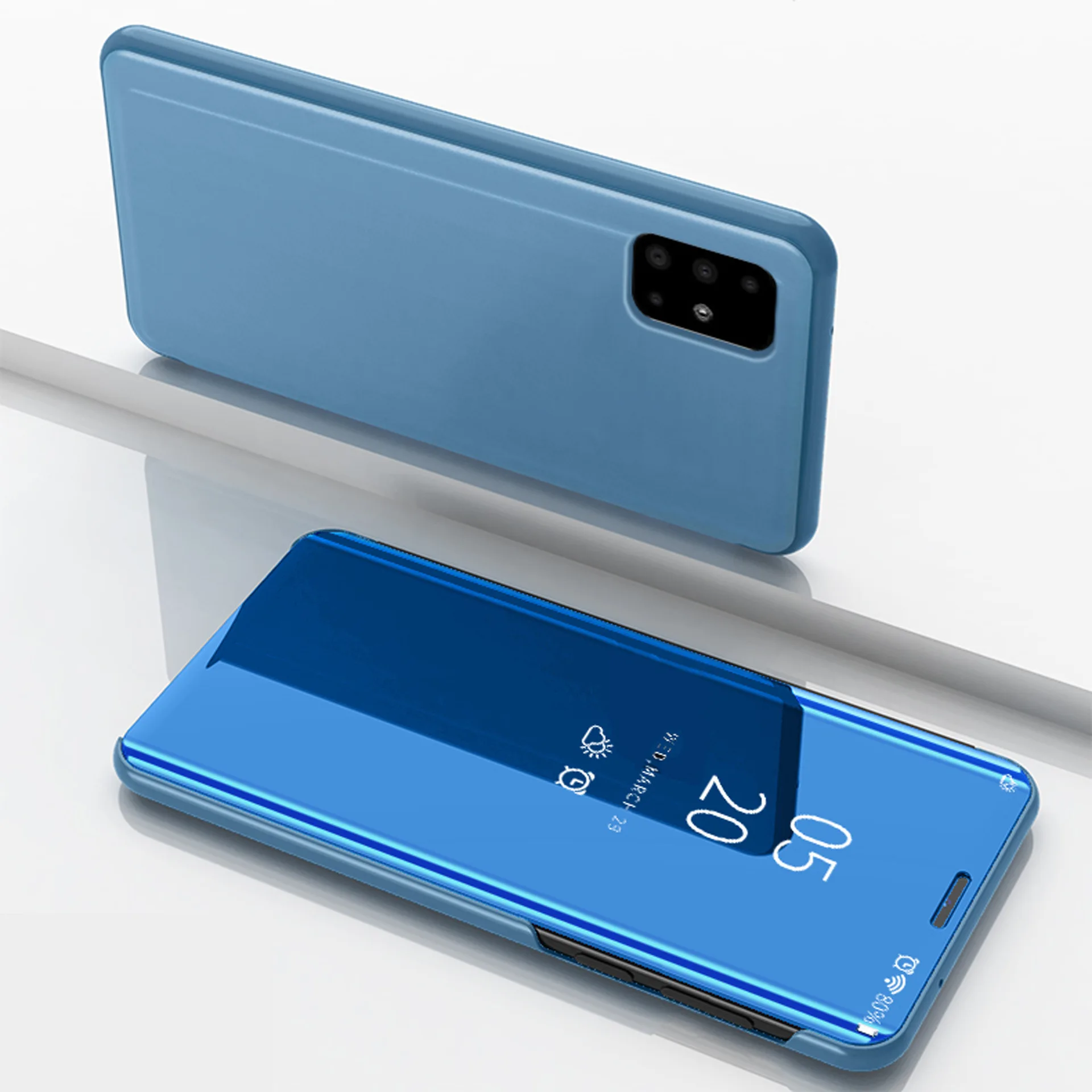 Умный зеркальный Чехол-книжка для Samsung Galaxy A51 A71 5G A11 A21 A21S A31 A41 A81 A91 M30s M31 S20 Ultra S20FE |