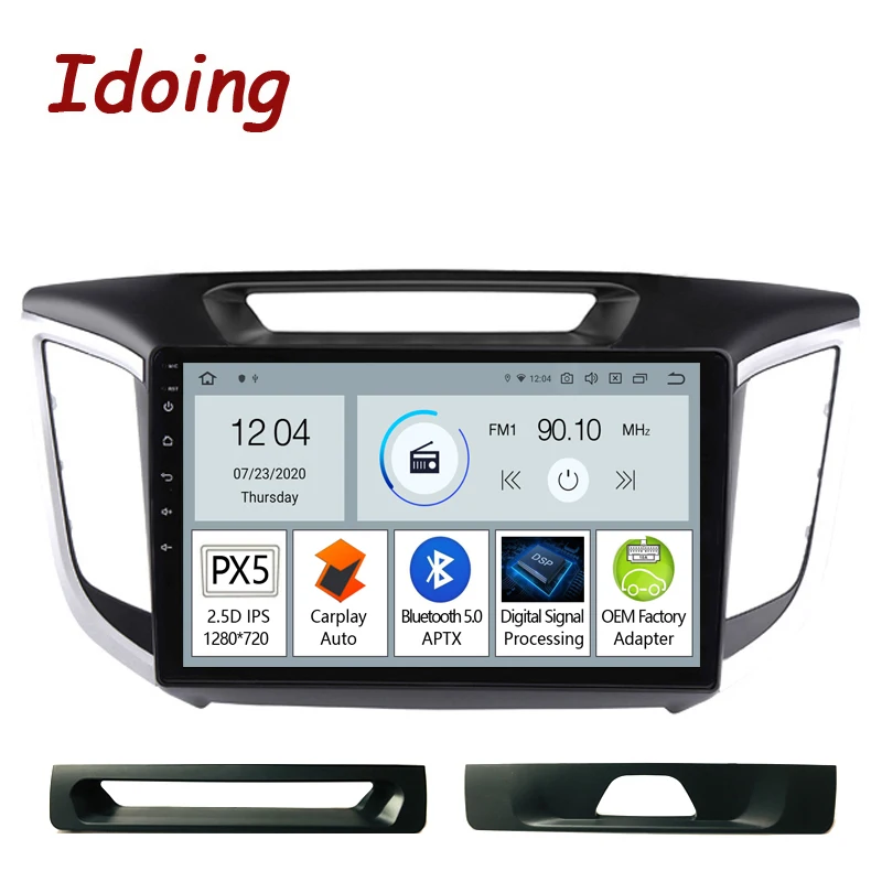 

Idoing 10.2"Android For Hyundai Creta IX25 2015-2018 Car Radio Multimedia Player Navigation GPS Built-in Carplay And Auto PX5