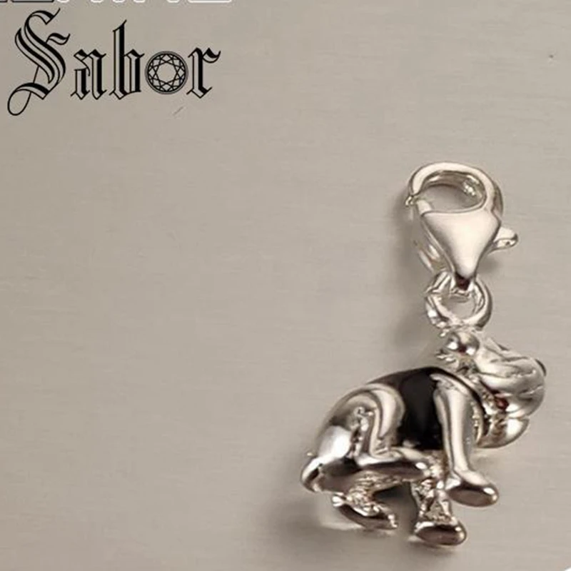 Модный посеребренный мини черный мопс Diy подвески с животными подходящий для