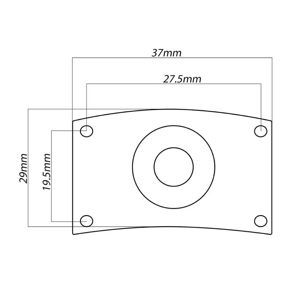 

Electric Guitar Square Guitar Jack Socket Cover Plate 1/4"" 6.35mm Chrome Black Golden Guitarra Jack Socket Guitar Accessories