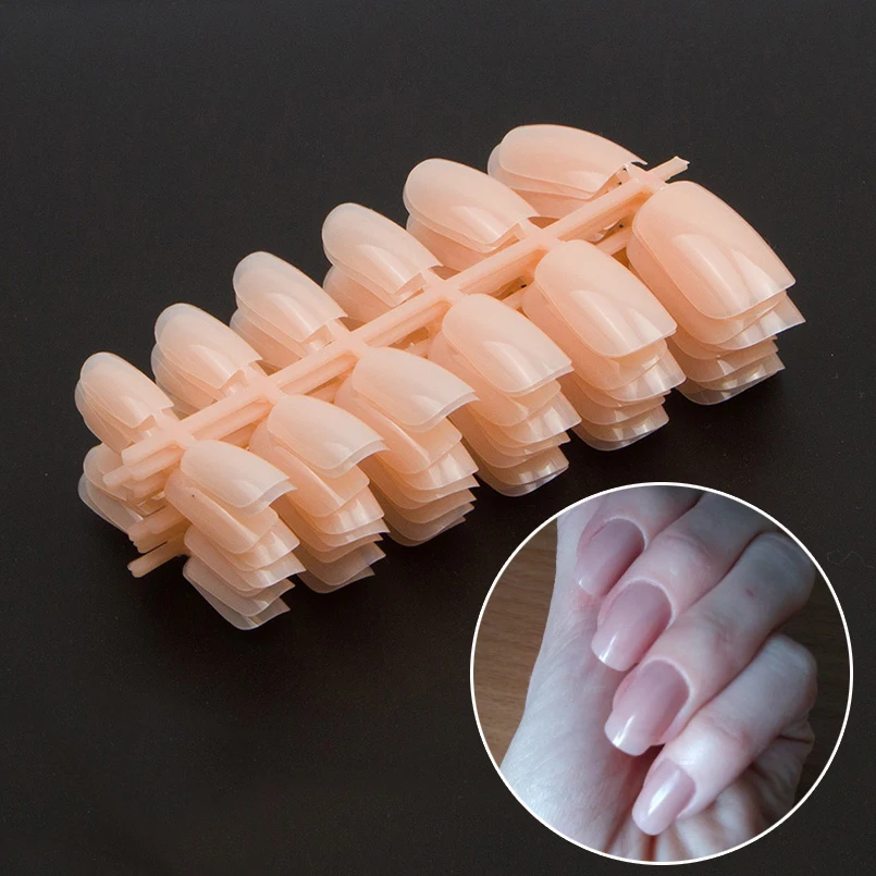 120 шт./упак. короткие накладные ногти с полным покрытием квадратные акриловые 10