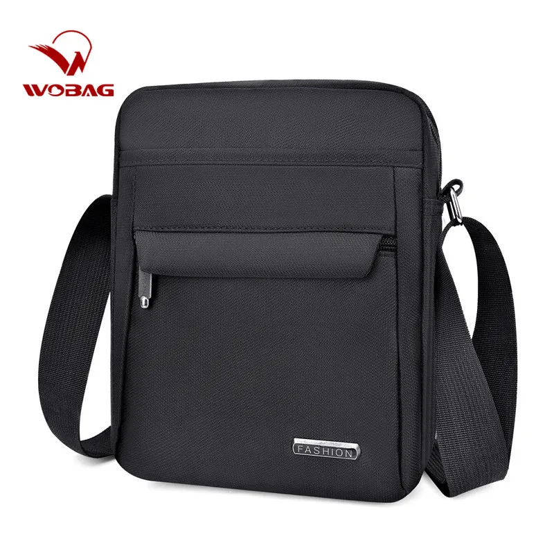 Мужская деловая сумка через плечо однотонная из ткани Оксфорд с бюстгальтером и