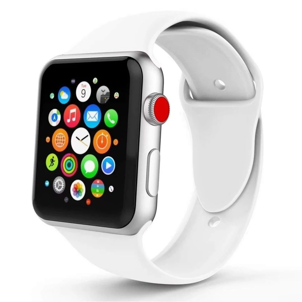 Ремешок для Apple Watch 42/44MM спортивный белый | Электроника