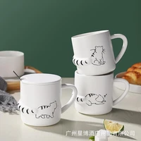 cat mug japanese water cup with lid spoon cartoon cute milk cup set mugs mugs coffee cups cute coffee mugs and cups mug