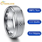 Мужские кольца с геометрическими линиями, ширина 8 мм, обручальные кольца из карбида вольфрама 100%, мужские кольца, Прямая доставка