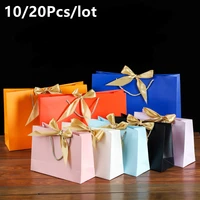 1020 pcs gift bag present paper bag with ribbon wedding pack box favors birthday party festival bags clothes wig packaging