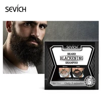 sevich 15ml 100 natural hair color dye men beard mustache blackening shampoo 5min fast blackening beard color dye wax tslm1