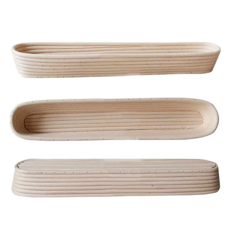 

Norbi Bread Basket Long Loaf Fermentation Basket Rattan Lined Home Baking Pastry Tools Bakeware Universal Loaf Proving Mold