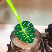 colander green leaf kitchen tool turtle back leaf creative art design spoon noodle spoon spoon colander practical meili