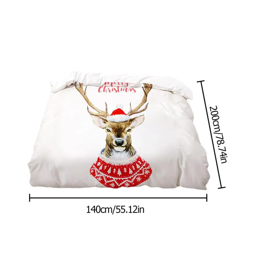 Рождественский пододеяльник из полиэстера с 3D Цифровым принтом Санта-Клауса