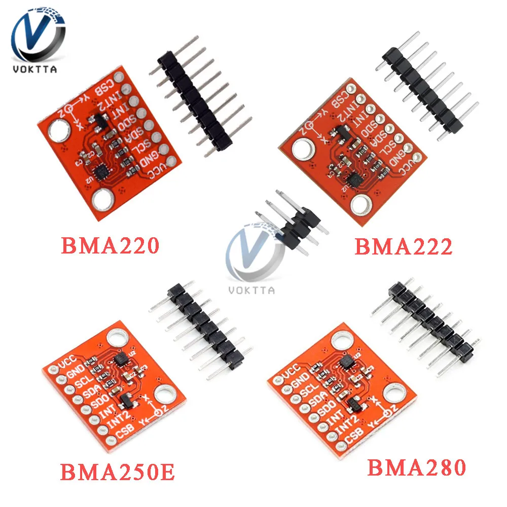 Макетная плата BMA220 BMA250E BMA280 с тремя валами и гравитационным датчиком BMA222