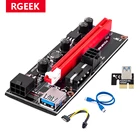 RGEEK USB 3.0 PCIE Riser 006 009S PCI Express X1 к X16 SATA к 4Pin 6Pin кабель питания Molex PCI-E Райзер для видеокарты