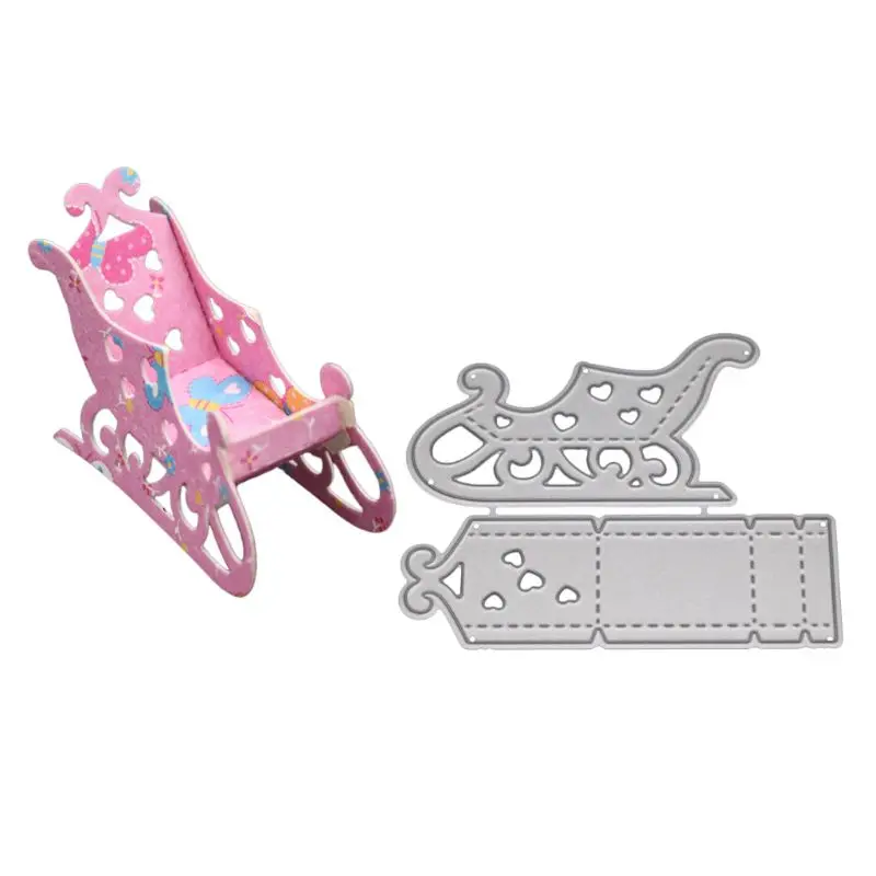 Рождественские сани металлические режущие штампы трафарет для скрапбукинга