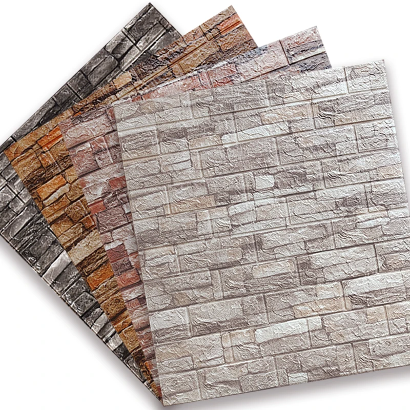 

3D Brick Pattern Home Wall Decor Wallpaper for Living Room Bed Room Kitchen Wall Waterproof Sticker PVC Modern DIY Wall Paper