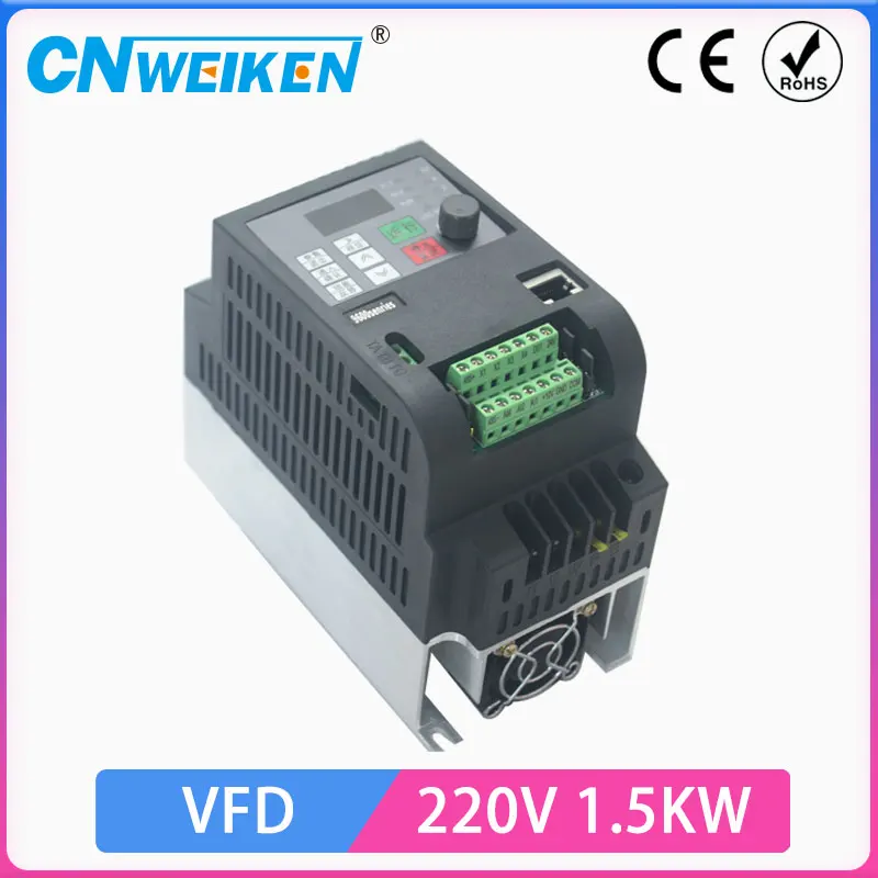 

Частный Инвертор VFD 1,5 кВт/2,2 кВт/4 кВт/220 кВт Частотный преобразователь 3P в выход ЧПУ Шпиндельный двигатель управление скоростью VFD преобразо...