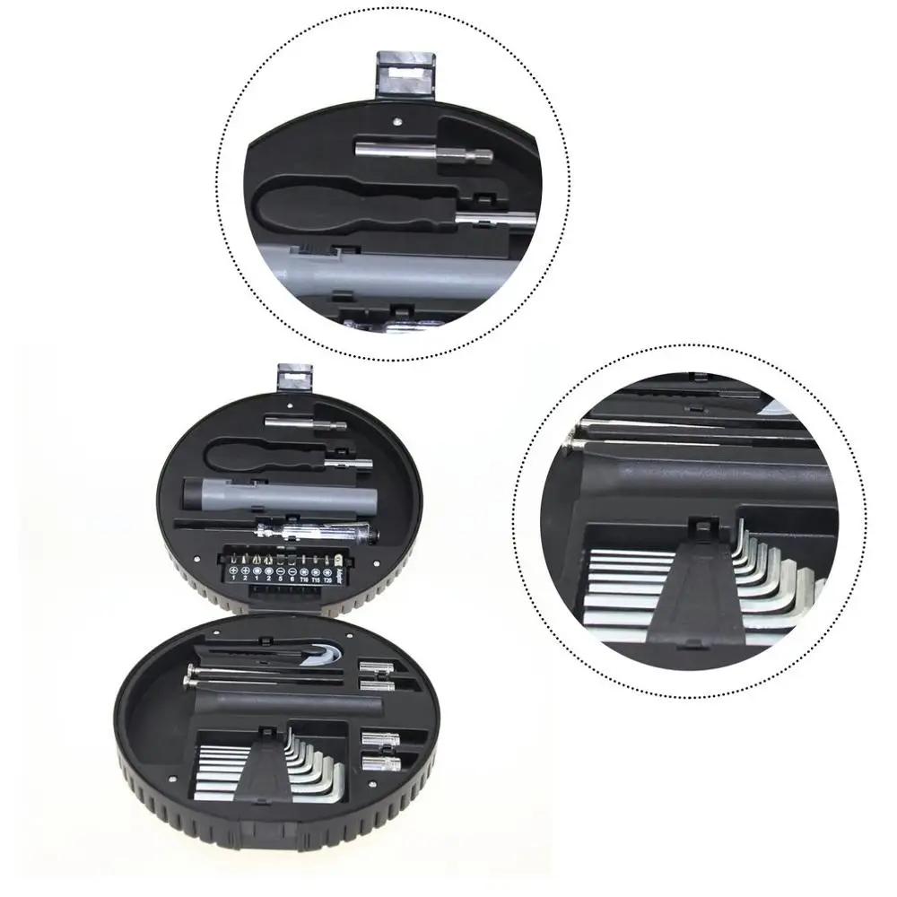 

29 Pcs Home Tire-shaped Tool Set Toolbox Hardware Hand Tools Kit Wrench Screwdriver Hammer Toolbox Set Toolkit