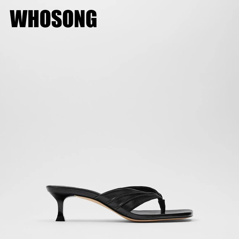 

Женские шлепанцы для женщин; Черные шлепанцы без задника с открытыми пальцами обувь флип-флоп для девочек шпильки дамские уличные шлепанцы ...