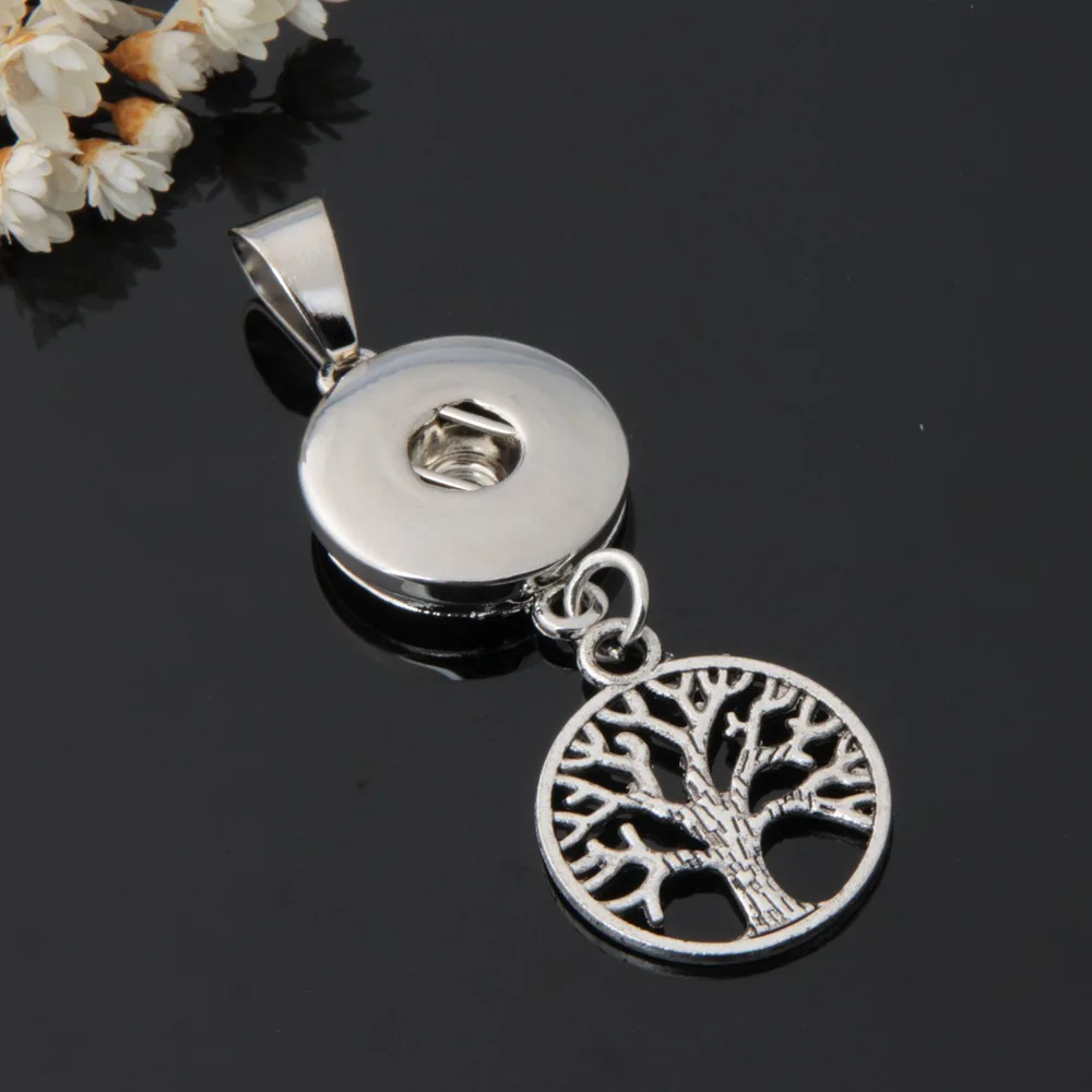 Ретро-подвеска с кнопкой живое Дерево жизни подходит для рукоделия 18 мм кнопки
