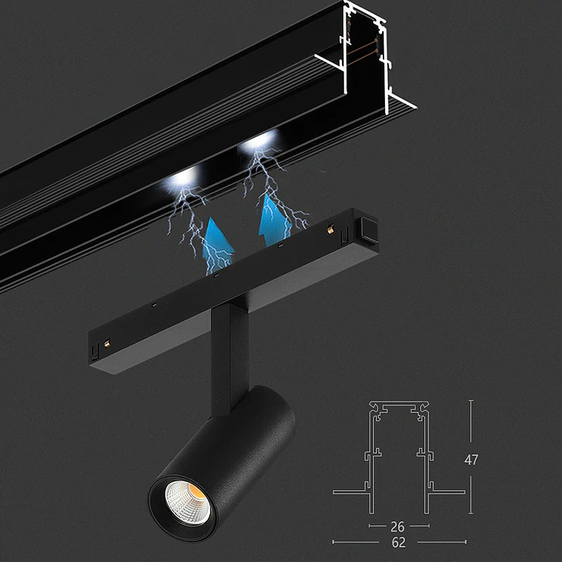 Магнитный Трековый светильник светодиодный линейный без основного светильника