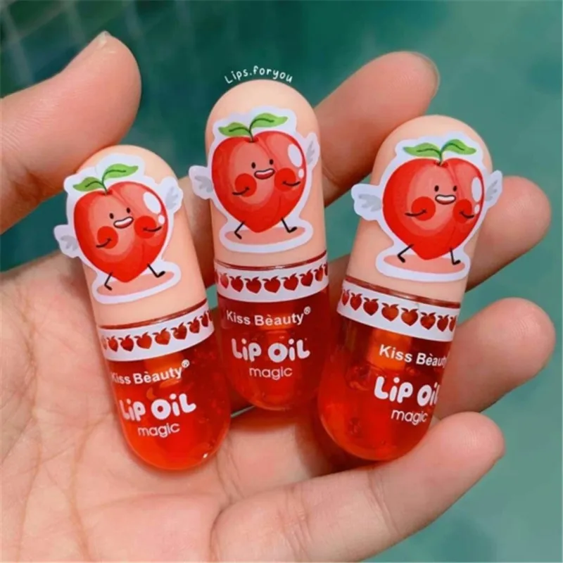 Магическое масло для губ Kiss beauty Увлажняющий блеск персиковый водостойкий