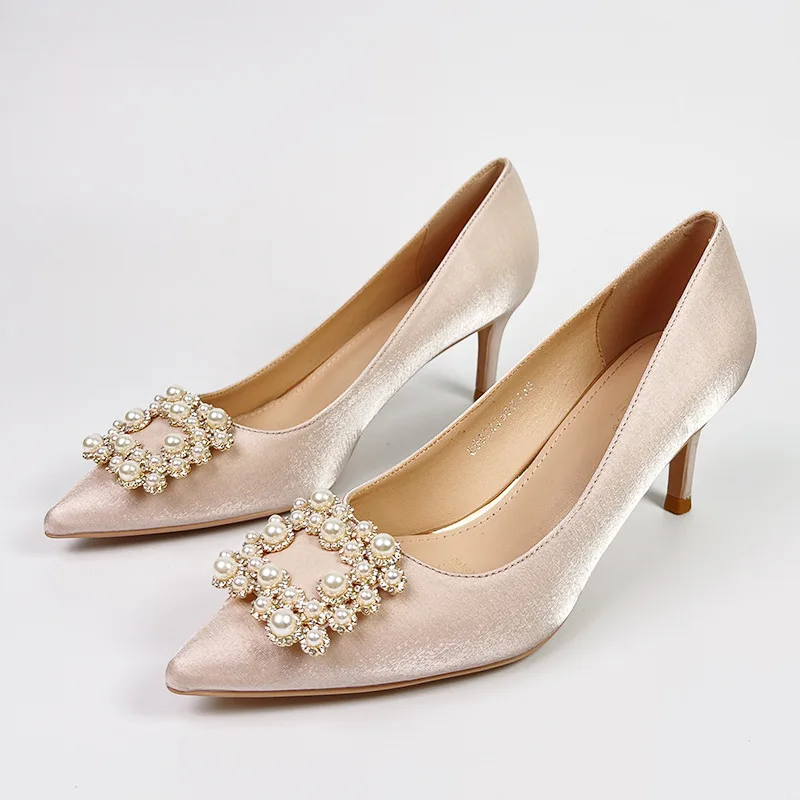 

Women's Shoes With Straps Gold Heels Shallow Mouth Slip On Sexy Pump Pointed Wedge Sandals Ladies Buckle Lace-Up Beige Casual F