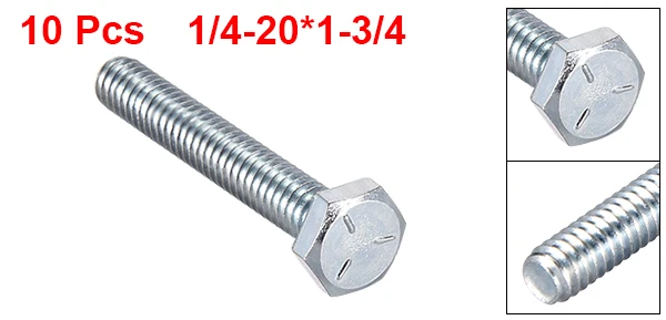 E Uxcell 5-40 шт 1/" 3/8" Резьбовые болты с шестигранной головкой 20 зубьев 16 зубьев крепежа 5 класс UNC углеродистая сталь - Цвет: E