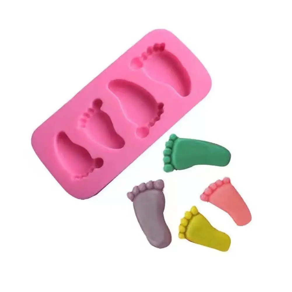 

3D Baby Feet Silicone Mold Cake Chocolate Fondant Cake Decorating Baking Tool Bakeware Pudding Mould DIY Home Kitchen Supplies