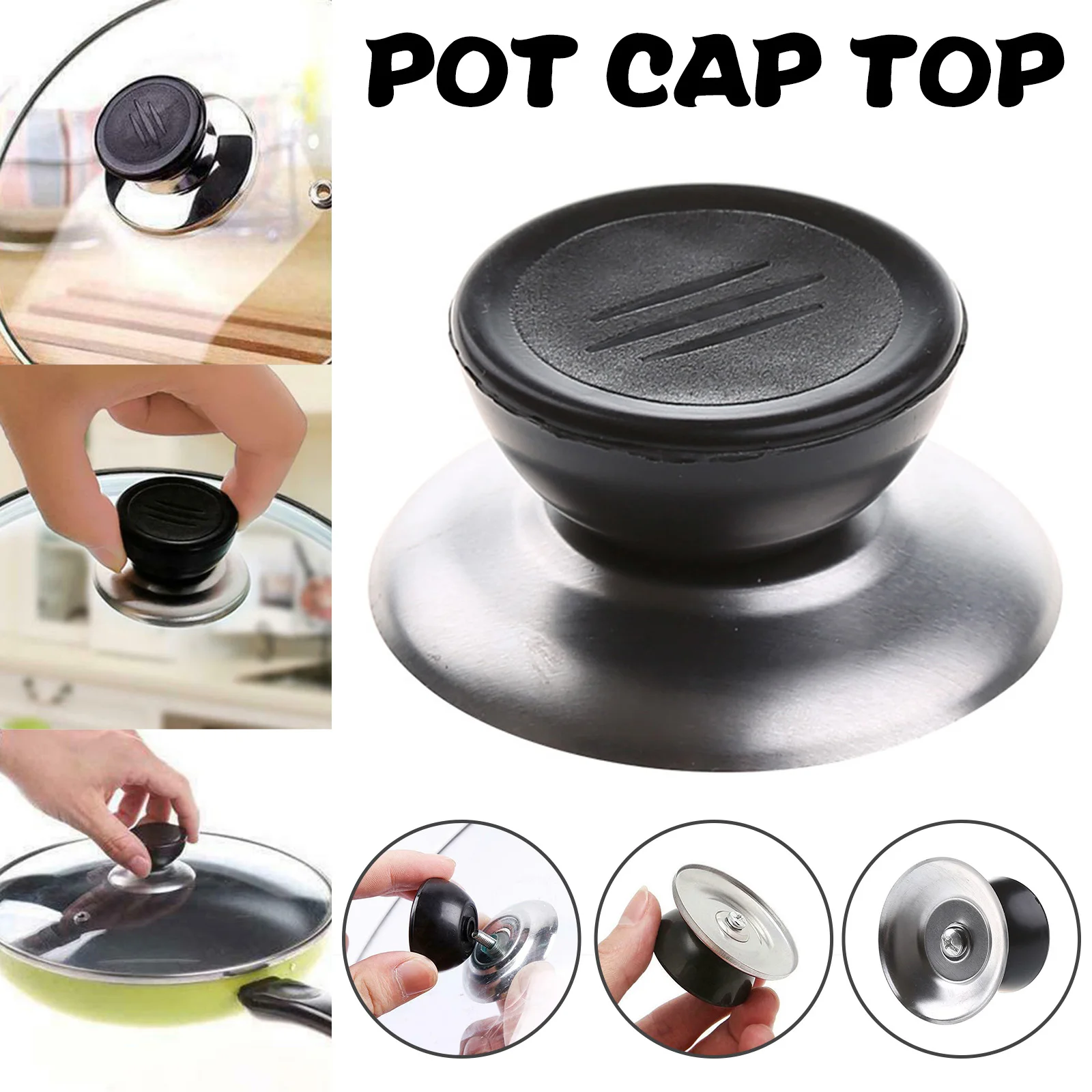 

Newly 10pcs Durable Pan Lid Pot Replacement Cover Handle Knobs Anti-Scalding Kitchen Supplies CLA88