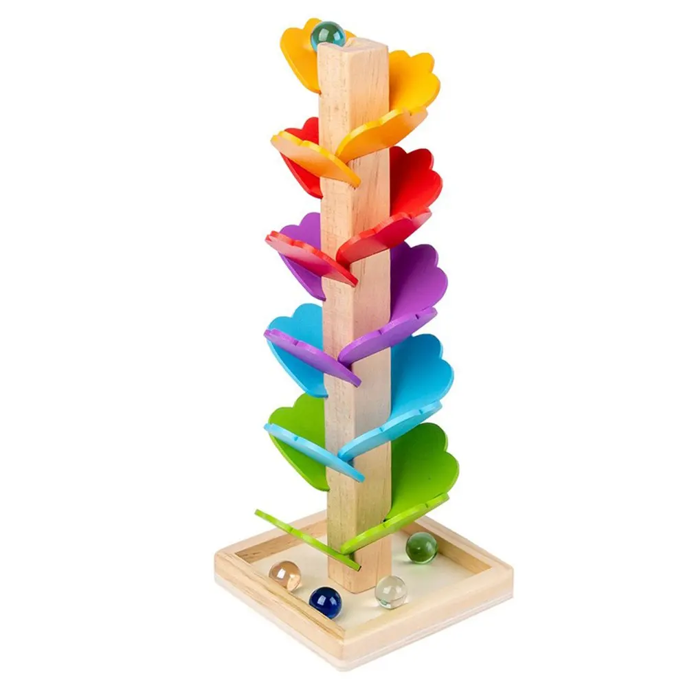 

Детский Деревянный конструктор, разборка шаров, Деревянная башня с листьями, Наполнитель из бисера, игра для детского сада, пазл в сборе, игр...