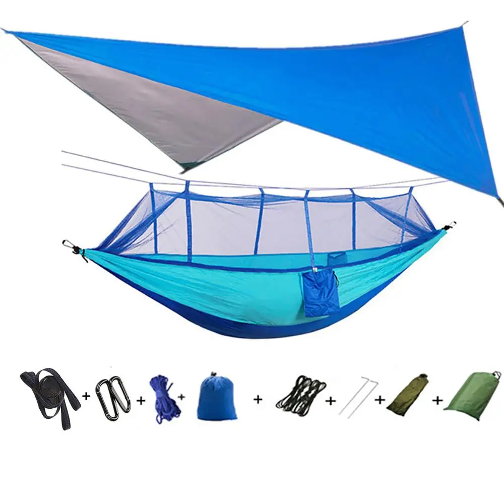 Палатка-гамак портативная с парашютной тканью двойная палатка для кемпинга