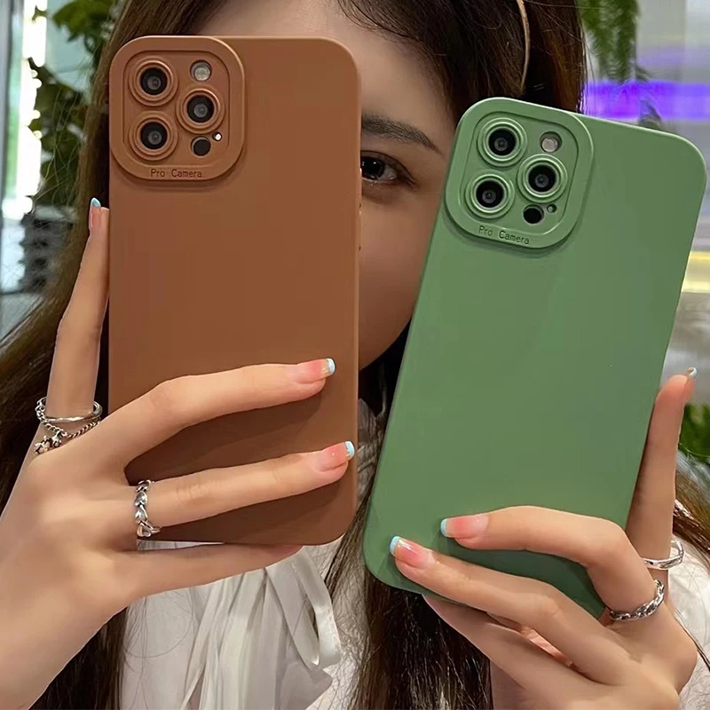 

Роскошный мягкий матовый чехол для телефона iphone 11 12 13 Pro Max XS X XR 7 8 Plus SE 2020 противоударный чехол-бампер
