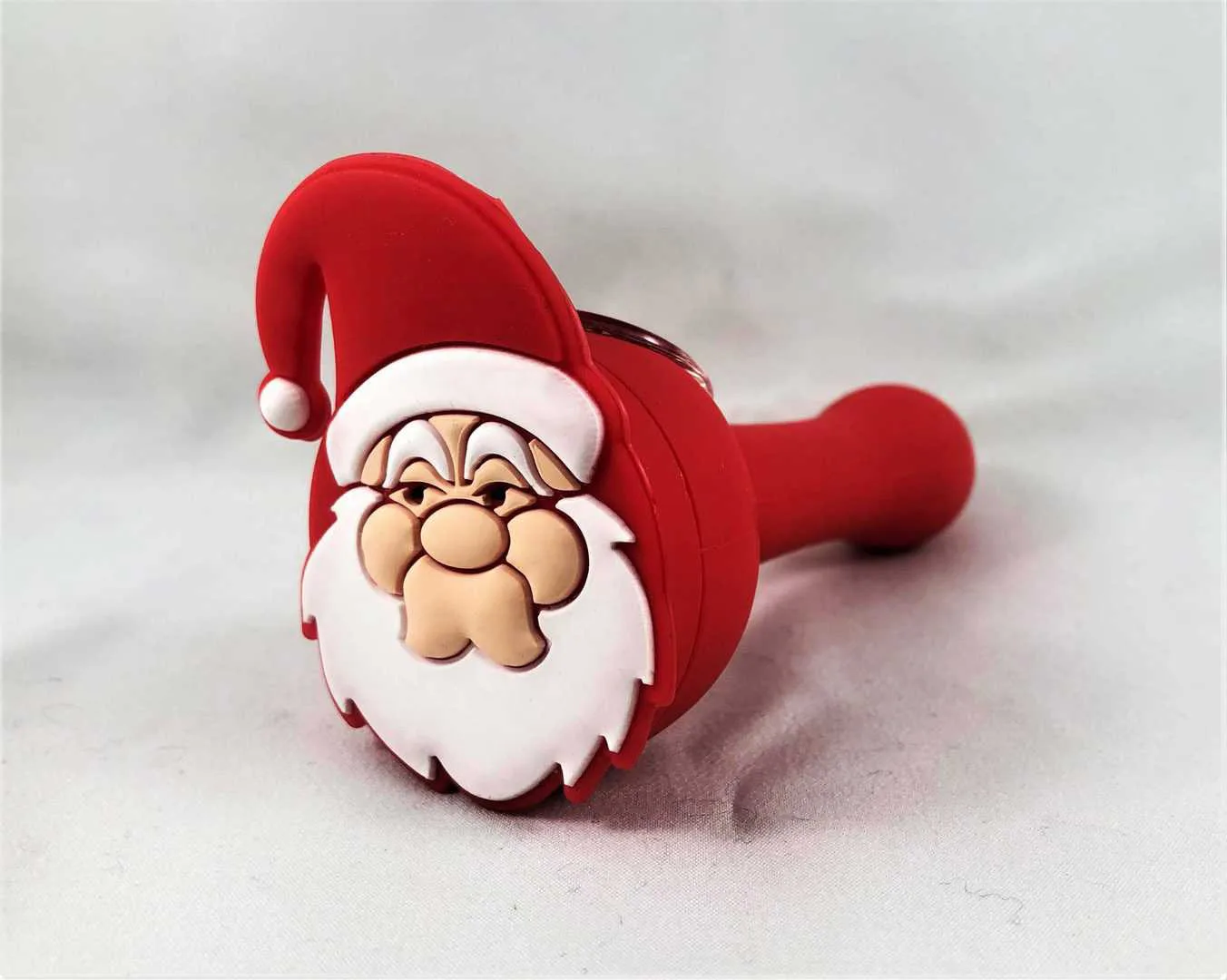 

5 Inch Silicone Santa Claus and Christmas Tree Hand Pipe with Glass Bowl Christmas Gift