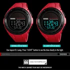 Часы SKMEI мужские светодиодные на солнечной энергии, водонепроницаемость 50 м, полиуретановый ремешок, отображение даты и недели, светящиеся цифровые наручные