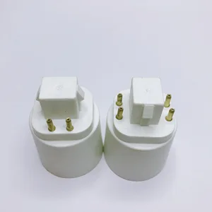ABS светодиодный G24 на E27 адаптер гнездо галогенная gx24q CFL базовый преобразователь лампы e27 на g24 держатель лампы адаптер 4pin 85-265V