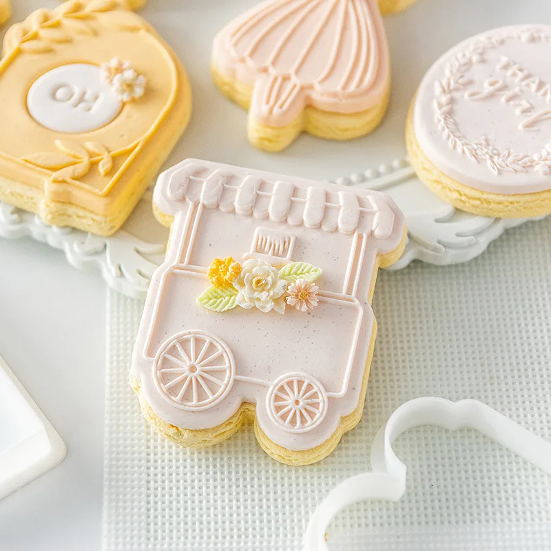 

Инструмент для украшения торта принцесса с днем рождения, пресс для печенья, штамп, резак, акриловая помадка, резак для сахарного ремесла, ре...