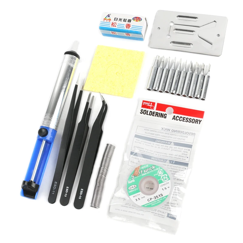 Профессиональный светодиодный регулируемый цифровой электрический паяльник E60WT