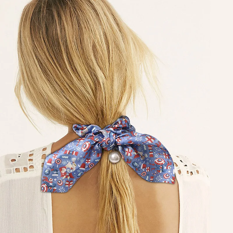 

Hot Selling New Arrival Santa Clause Christmas Gift Fabric Hair Band Hot Selling Hair Rope Hair Rings Women Girls Hair Accessory