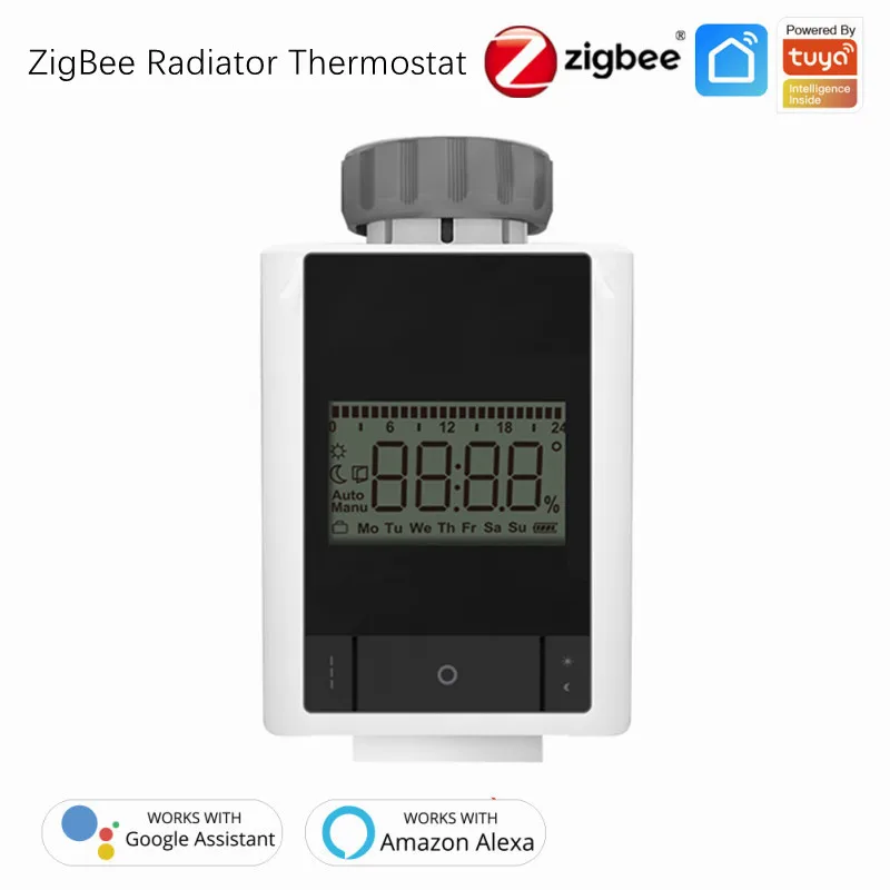 

Tuya ZigBee 3.0 Smart Radiator Valve Home Temperature Controller TRV Smart Home Voice Control With Alexa Google Home
