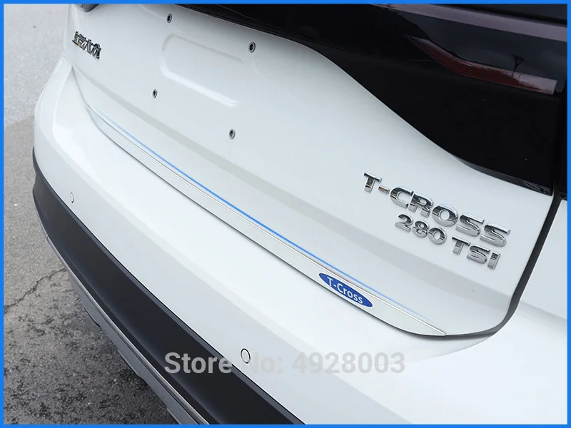 

Car Rear Trunk Tail Box Door Bottom Trim Strips Stickers Garnish for Volkswagen VW T-cross Tcross 2019 Car-styling
