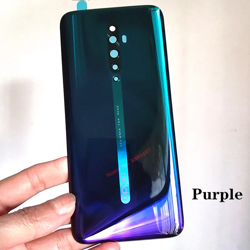 100 original back cover for oppo reno 2z reno2z rear housing door battery cover panel mobile phone case shell replacement parts free global shipping